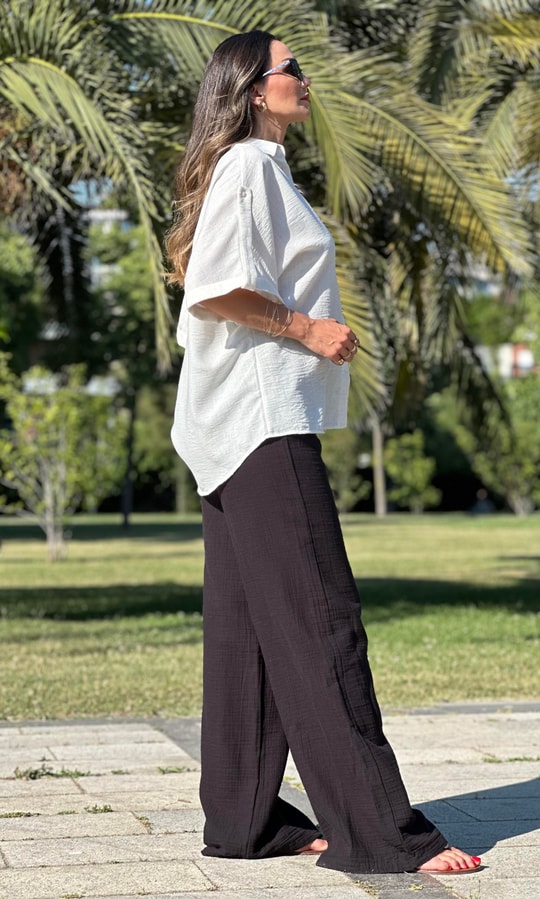 Siyah Müslin Pantolon