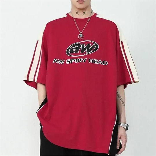 Kırmızı Aw Spiky Head Unisex T-Shirt 