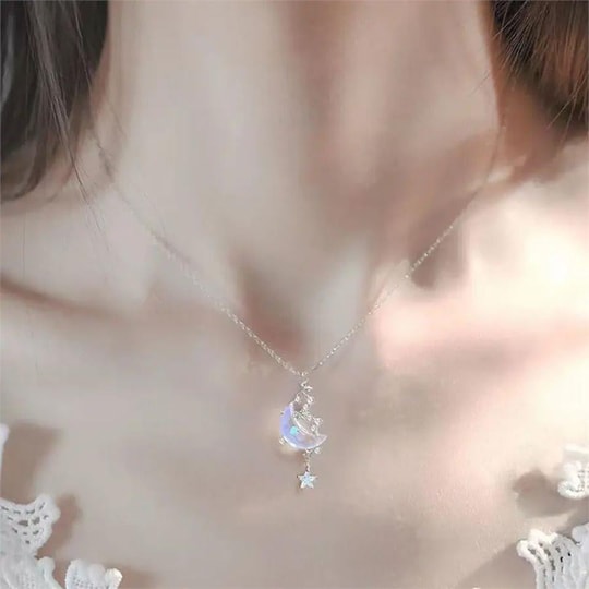 Moon & Stars Silver Kolye
