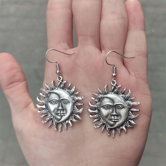 Moon And Sun Kiss Küpe