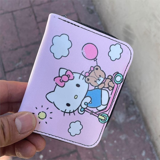 Pembe Hello Kitty - Teddy Scooter Kısa Cüzdan