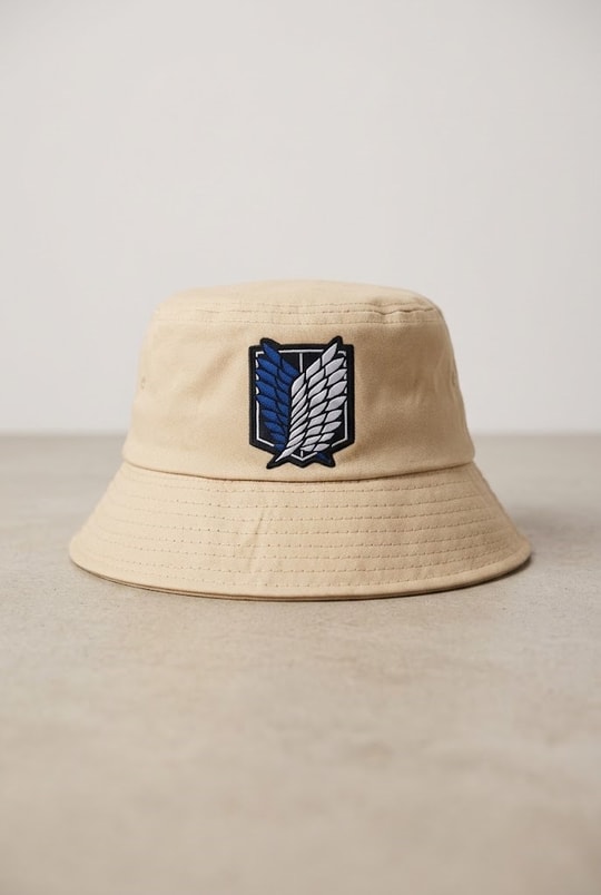 Anime Bej Attack On Titan Wings Of Liberty Bucket Şapka