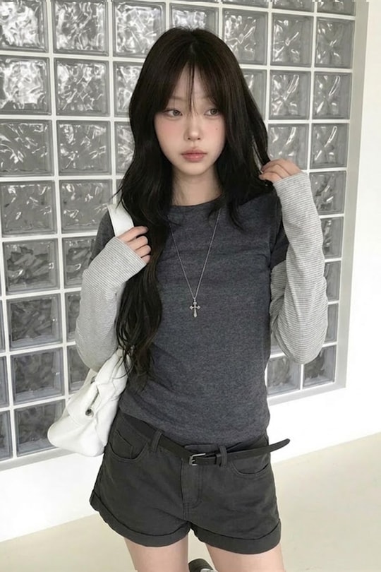 Antrasit Gri Kollu Y2K Unisex Sweatshirt