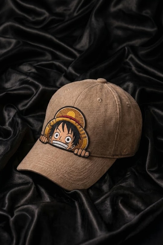 Bej Anime One Piece Baseball Şapka