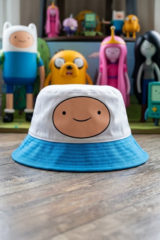 Beyaz Adventure Time Finn Bucket Şapka
