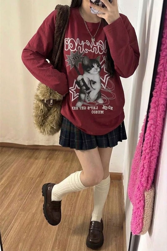 Bordo Playing Guitar Cat Unisex Sweatshirt
