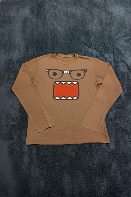 Kahverengi Domo Panic Caricature Unisex Sweatshirt