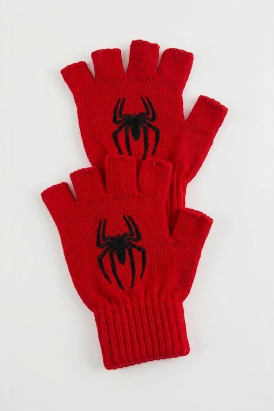 Kırmızı Black Spider Kesik Parmak Unisex Eldiven