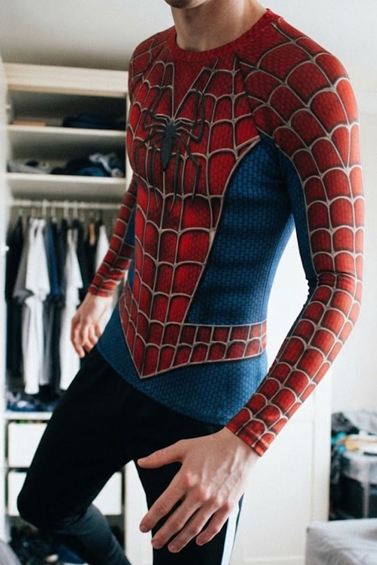 Kırmızı Spider Man Unisex Uzun Kollu T-Shirt