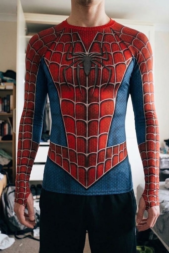 Kırmızı Spider Man Unisex Uzun Kollu T-Shirt