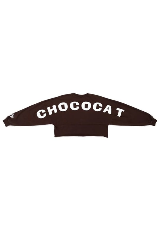 Koyu Kahveregni CHOCOCAT Y2K Crop Sweatshirt