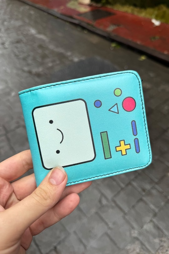 Mavi Adventure Time BMO Erkek Cüzdan