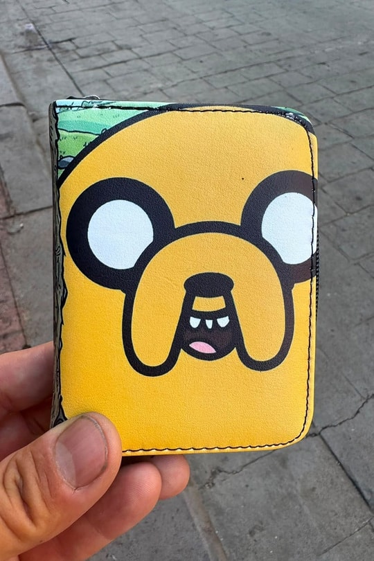 Mavi Adventure Time Finn and Jack Face Unisex Cüzdan