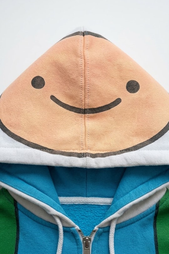 Mavi Adventure Time Finn Unisex Kapüşonlu Hırka