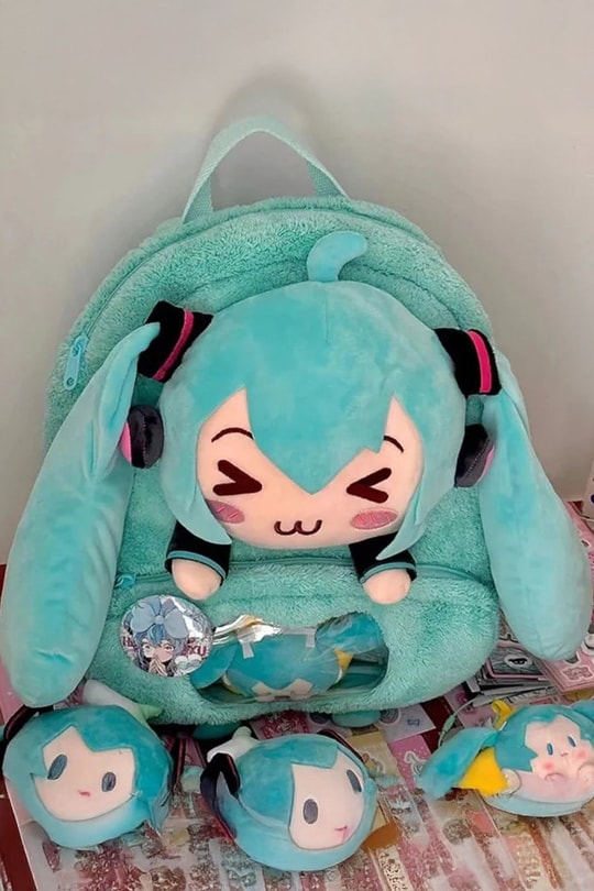 Mavi Hatsune Miku Kawai Sırt Çnatası