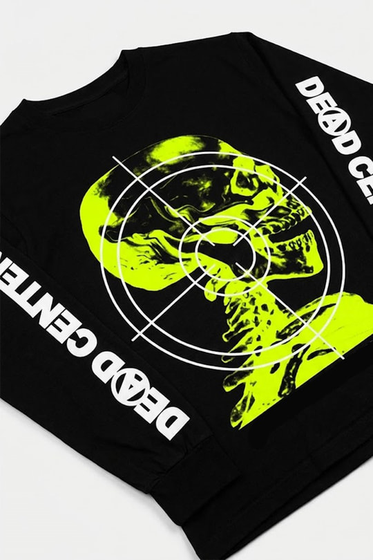 Siyah Death Center Gotik Grunge Y2K Unisex Sweatshirt