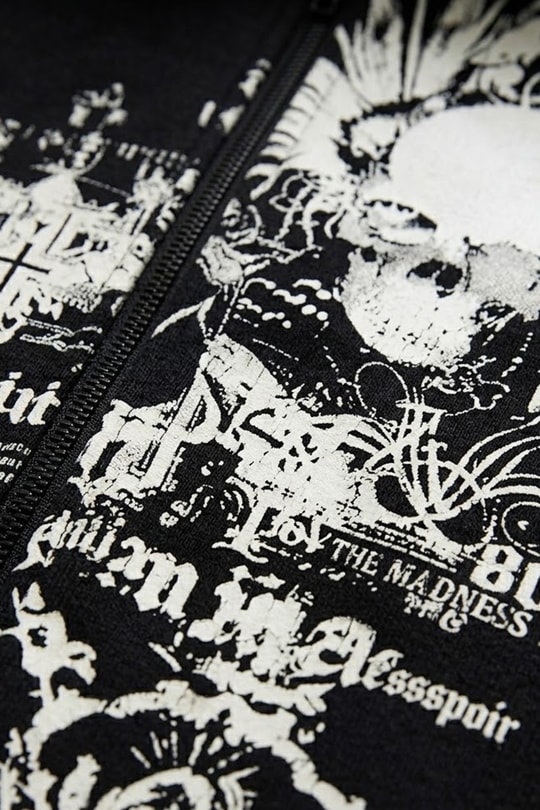 Siyah Gotik Skull Cross Kürk Detaylı Y2K Crop Hırka