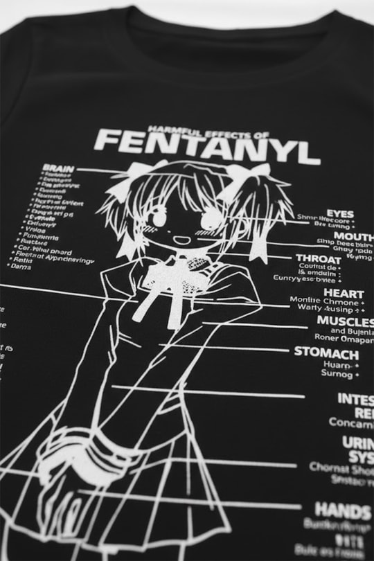 Siyah Harmful Effect Gotik Y2K Kısa Kollu Crop