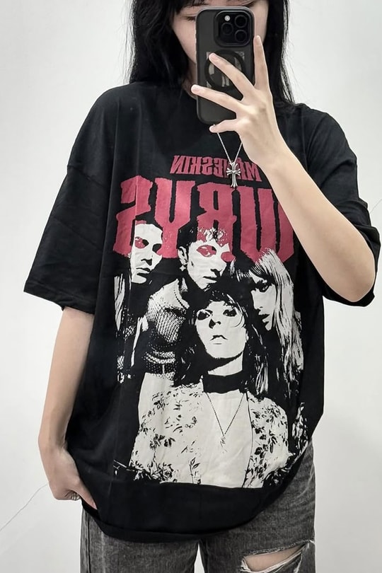 Siyah Maneskin Unisex T-Shirt