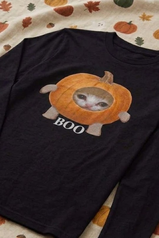 Siyah Pumpkin Cat BOO Halloween Unisex Sweatshirt