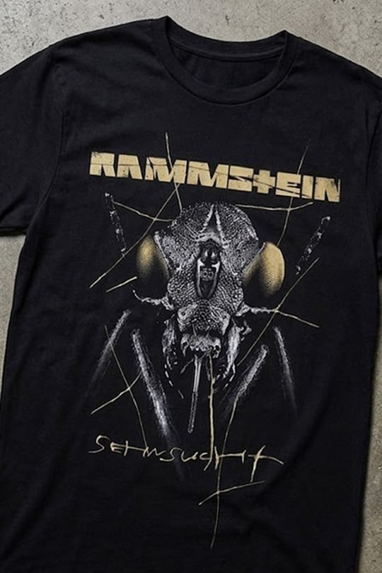 Siyah Rammstein Sehnsucht Y2K Unisex T-Shirt
