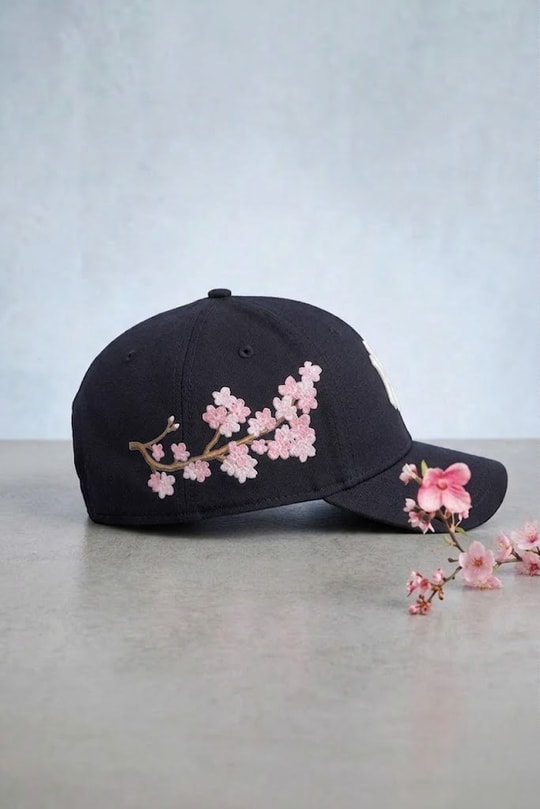 Siyah Sakura NY Baseball Şapka