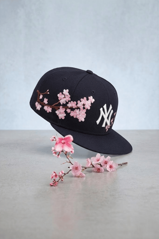Siyah Sakura NY Baseball Şapka