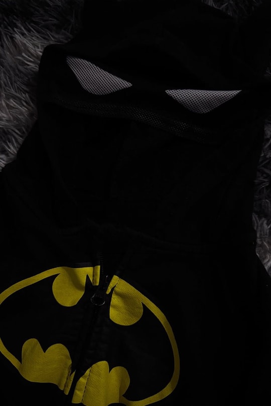 Siyah Yarasa Kualaklı Batman Y2K Crop Hırka