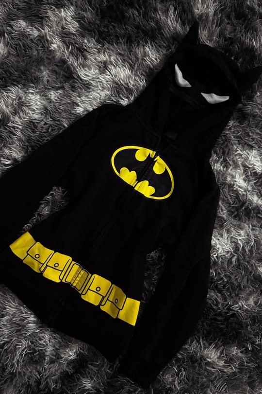 Siyah Yarasa Kualaklı Batman Y2K Crop Hırka