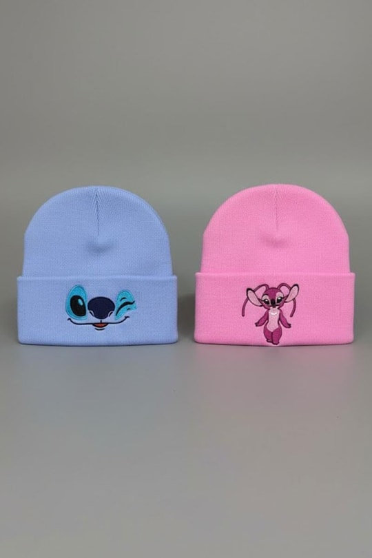 Stitch Copule Mavi ve Pembe Bere