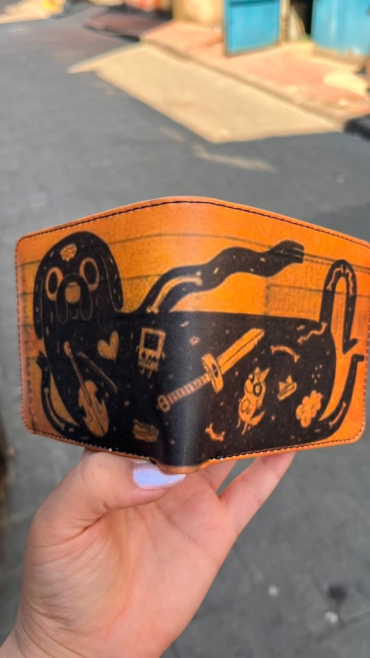 Turuncu Adventure Time Jack Anatomical Erkek Cüzdan