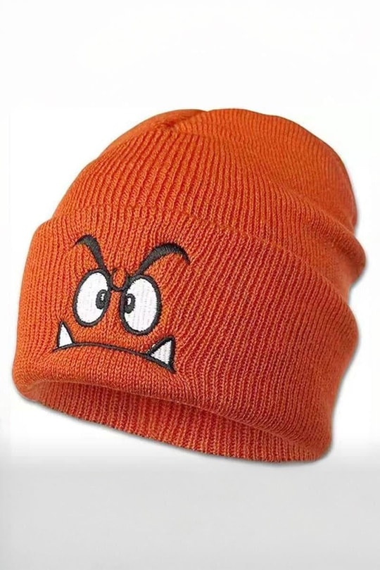 Turuncu Super Mario Goomba Face Bere