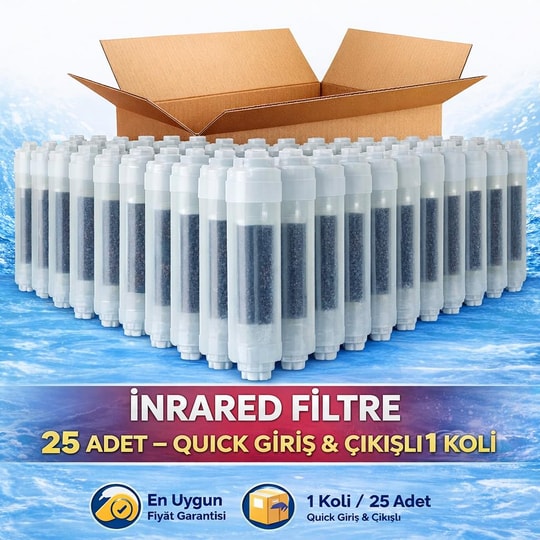 İnfrared Detoks Filtre Özel Taşlı 1.Kalite Su Arıtma Cihazı Filtresi 25 Adet