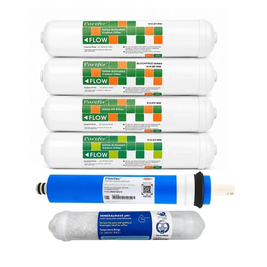 Purefer Su Arıtma Filtresi 6'lı Filmtec USA Filtre Seti MineralWave