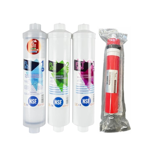 Su Arıtma Cihazı Filtresi NSF Onaylı 4'lü Membranlı Set