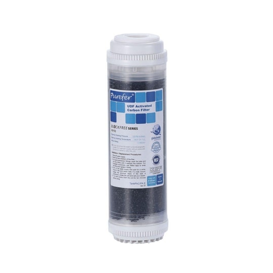 Purefer 10'' GAC Blok Karbon Filtre NSF Sertifikalı