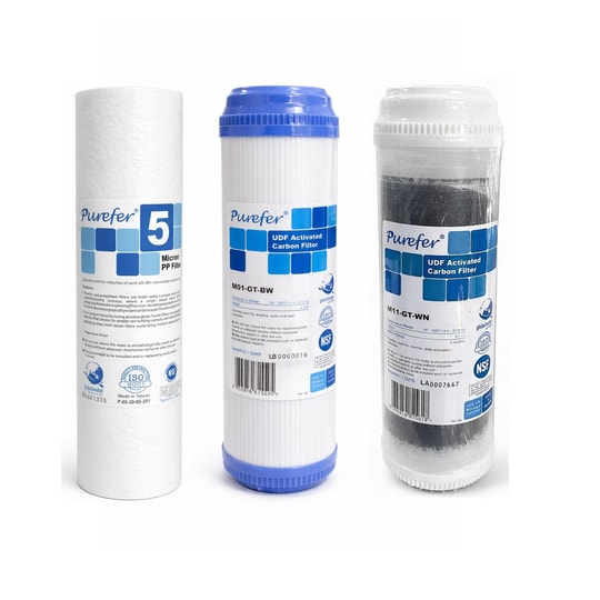 Purefer Açık Su Arıtma Filtre Seti NSF Sertifikalı Coconut Bazlı
