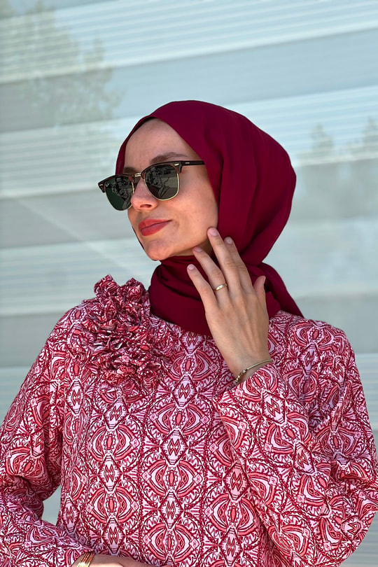 Elya Omuzu Fırfırlı Keten Elbise