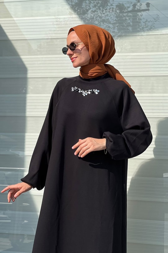 Siyah Oysho Tunik Elbise