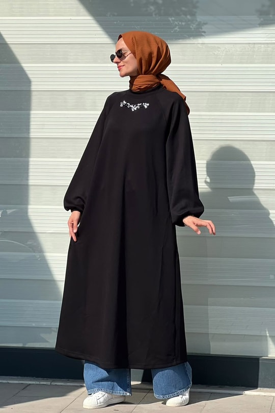 Siyah Oysho Tunik Elbise