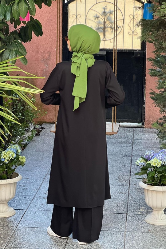Siyah Tunik Pantolon Takım