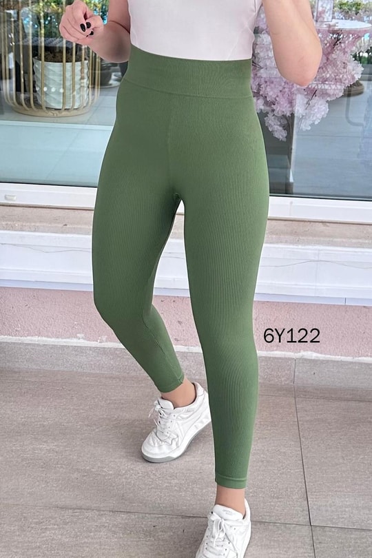 Dikişsiz Fitilli Spor Tayt