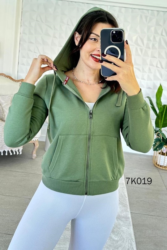 Kapşonlu 2 iplik Sweatshirt