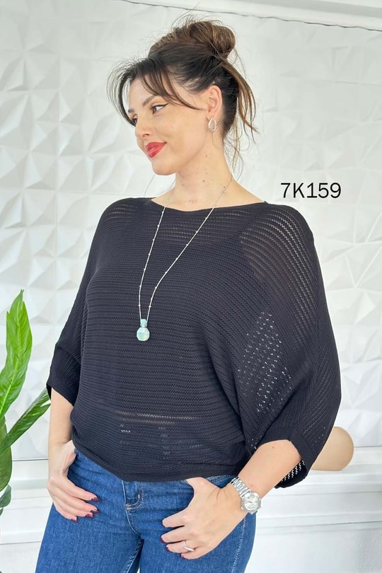 Yarasa Kol Ajurlu Triko Bluz