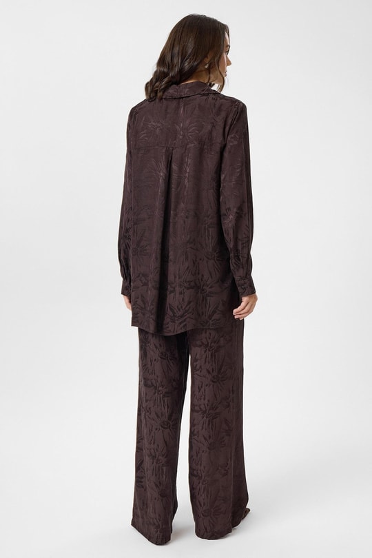 Desenli Saten Gömlek