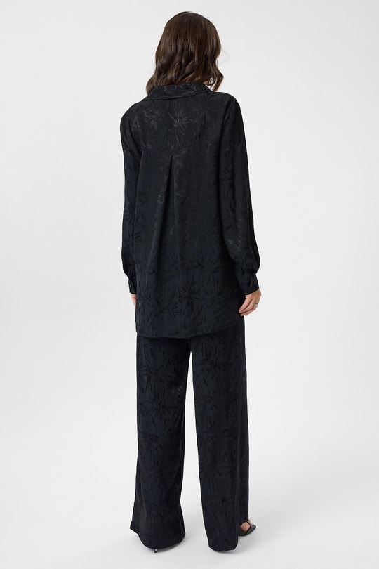 Desenli Saten Gömlek