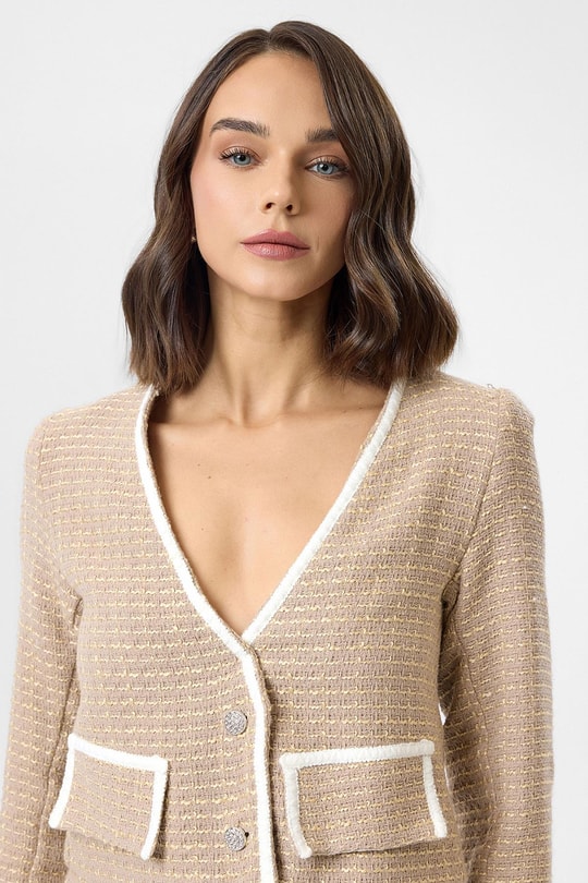 Cep Kapaklı Düğmeli Ceket