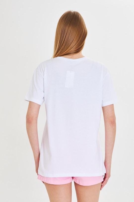 Kalpli Taş İşlemeli T-Shirt