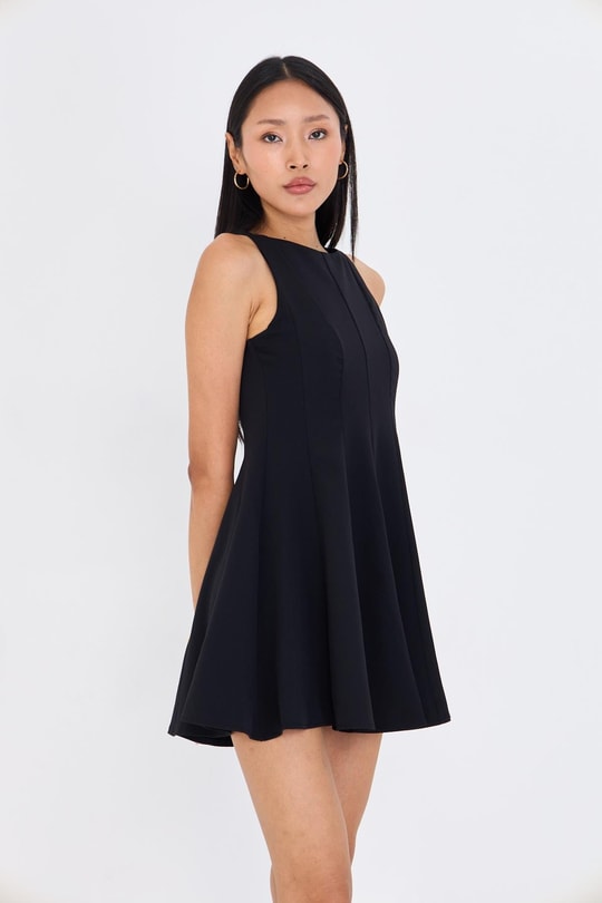 Sıfır Kol Atlas Elbise