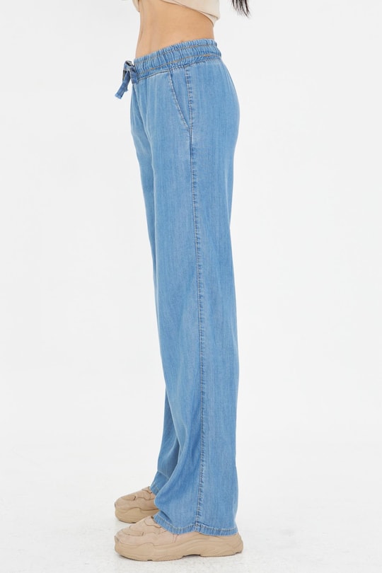 Yüksek Bel Wide-Leg Pantolon